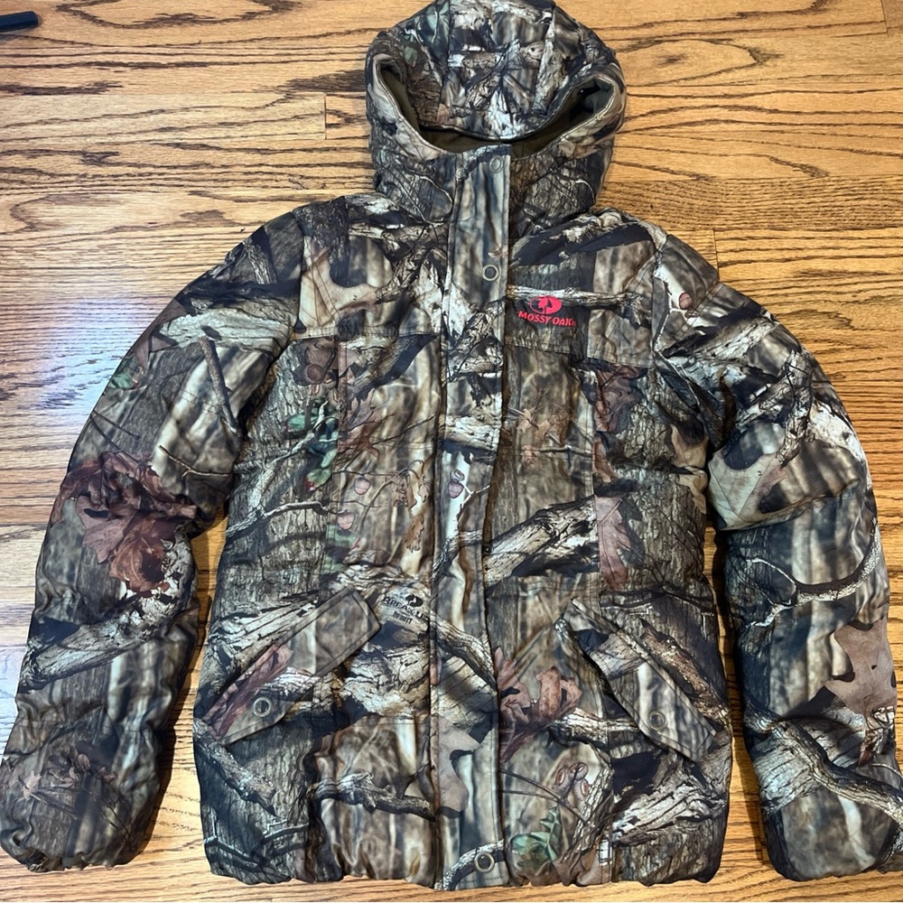 Mossy Oak Break-Up Infinity Insulated Puffer Jacket Hooded Women M (38-40) Camo
